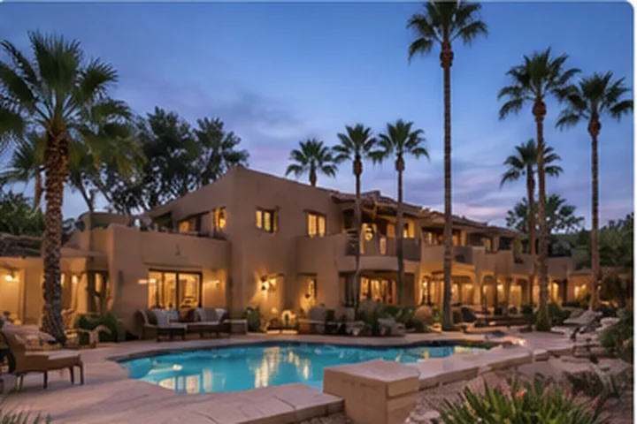 Illustrative Gainey Ranch resort-area townhome with shared pool