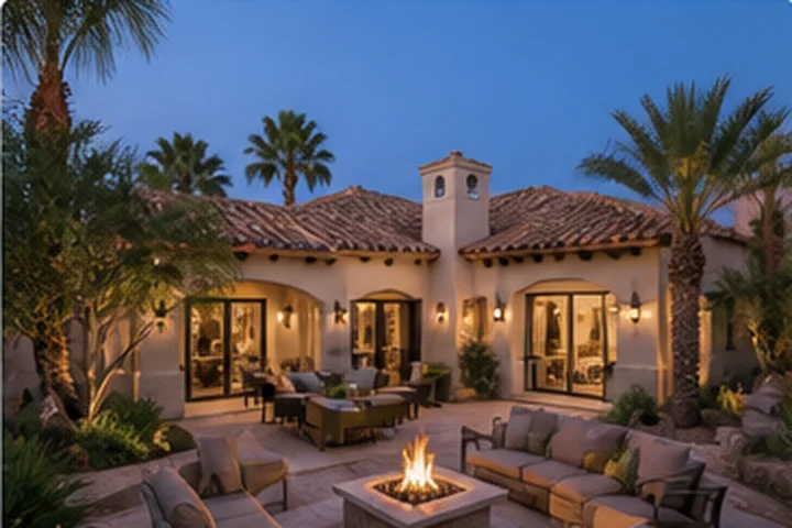 Illustrative Troon golf course adjacent villa with private courtyard